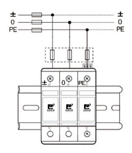 浪涌保護(hù)器接線圖