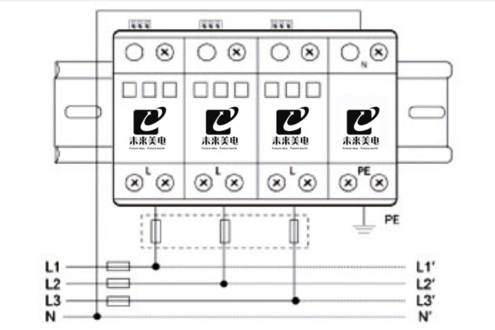 浪涌保護器接線圖