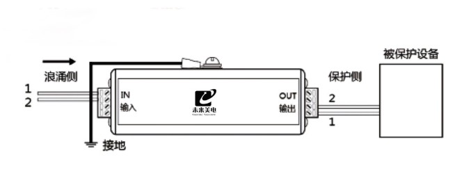 浪涌保護器接線圖