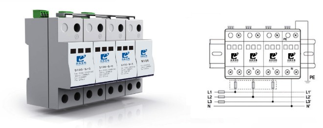 浪涌保護器接線圖