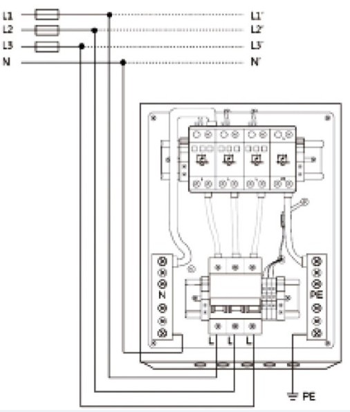 浪涌保護器接線圖