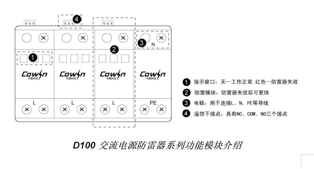 D100交流電源浪涌保護器